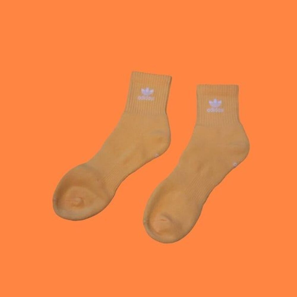 Adidas Large One pair if socks Bright Neon Orange Crew Sock